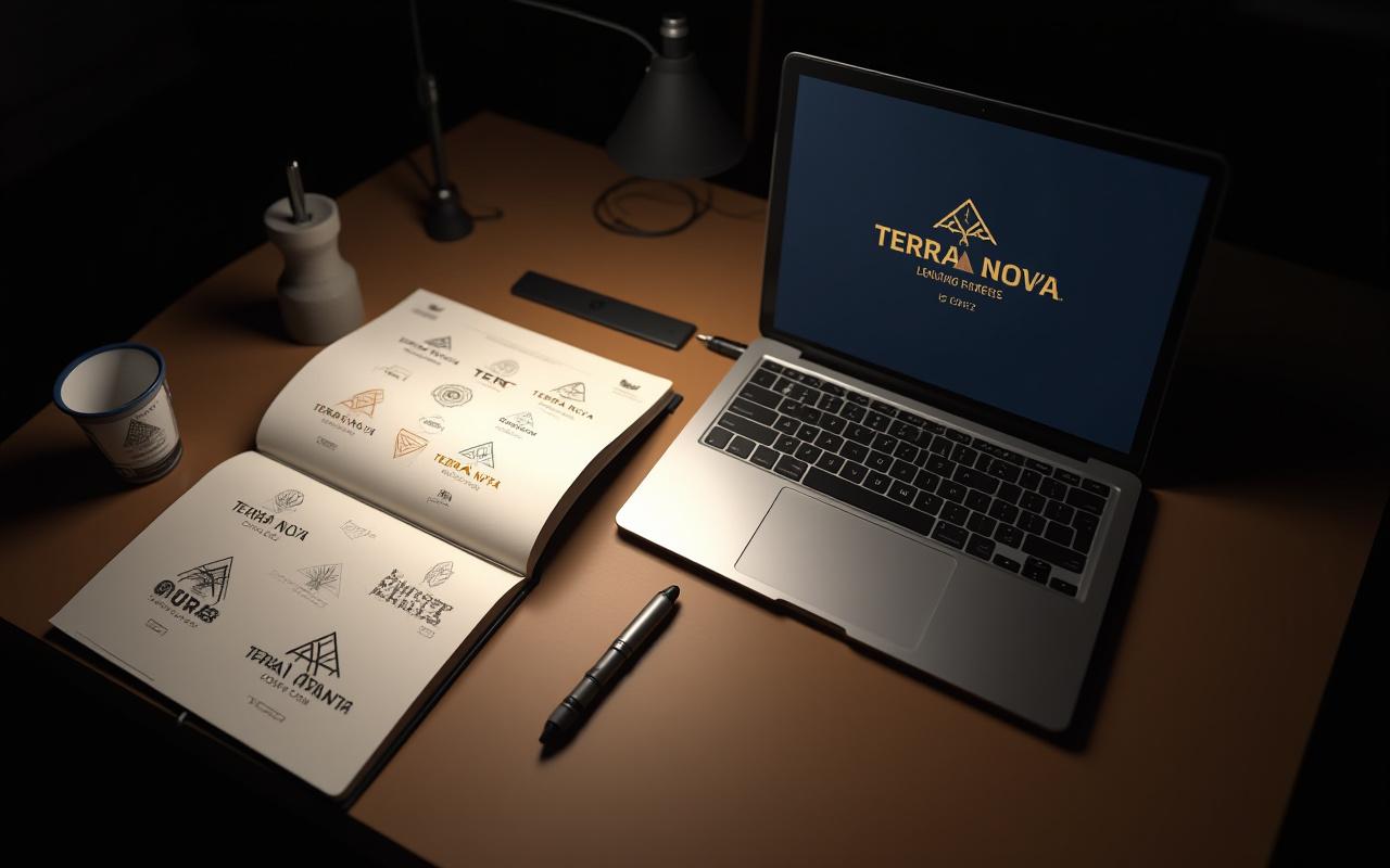 Terra Nova coffee logo explorations and final selection