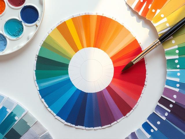 Color Theory Workshop course image showing a vibrant color wheel and complementary swatches
