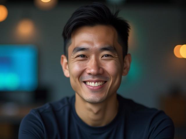 Headshot of Alex Chen, a motion design instructor with a modern, creative aesthetic.