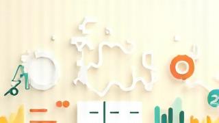 Explainer video frame showing animated icons and text for a fictional service